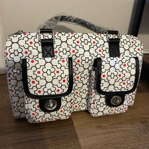 Stylish Black and White Patterned Women's Bag